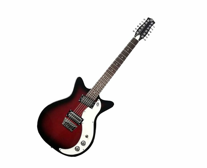 Danelectro D59X12-REDB Semi-Hollow Double Cutaway Shorthorn Shape 12-String Electric Guitar image 1