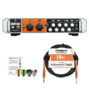 Orange 4-STROKE-500 Class AB Solid State Bass Amplifier Rackmountable Head with ChromaCast Accessories