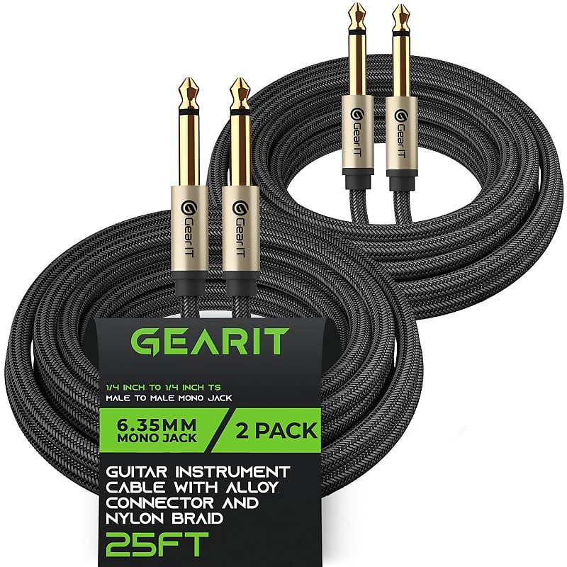 Guitar Lead 6.35mm Mono Jack to Jack / Instrument Cable / Patch