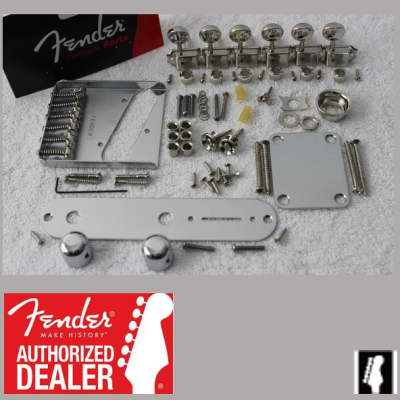 Fender American Telecaster Chrome Hardware Set Modern Vintage 6 saddle Bridge w/ Tuners 099-0810-000 image 1