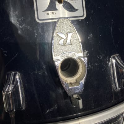 Rogers - 18x16" Big R Floor Tom, Converted to a Bass Drum 1970's - Jet Black image 3