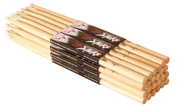 On-Stage MW2B Maple Wood Tip Drum Sticks (12 Pairs) image 1