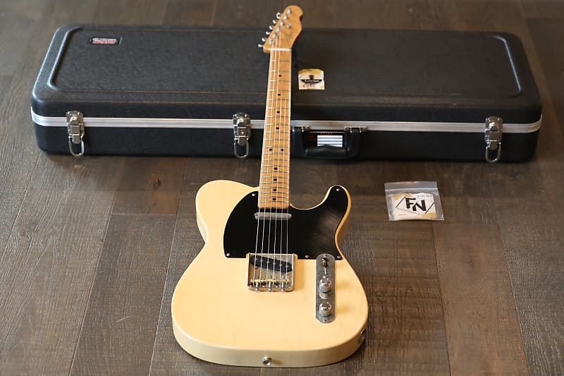 MINTY! Rutters USA Tele Style Electric Guitar Blonde + Hard Case image 1