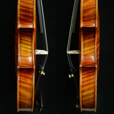 Rare 4/4 Violin Beautiful Flame Maple Back Outstanding Sound Guarneri Violin image 5
