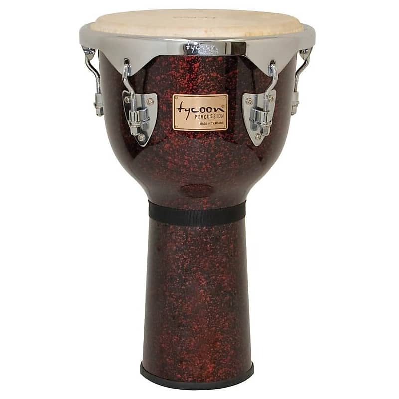 Tycoon Percussion 12 Concerto Series Djembe Red Pearl Finish image 1