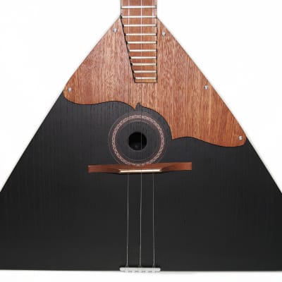 Original Balalaika Prima 3 strings made in Ukraine by Trembita Traditional  Folk Musical Instrument Natural Wood Black color Beautiful Sound