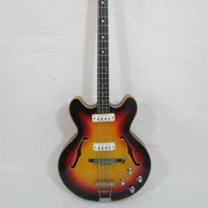 Vintage 1966 Vox Cougar V214 Bass Guitar Sunburst Very Clean No Case image 1