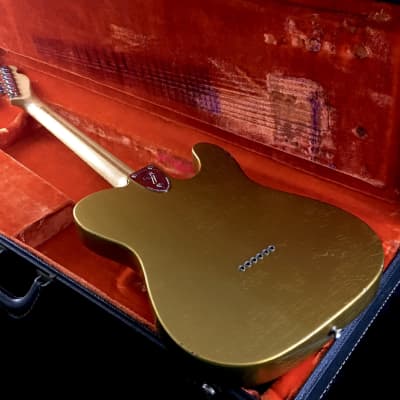 LEFTY! Vintage 1976 Fender Telecaster Custom Roasted Ash Firemist Gold Nitro Relic USA 7.2 lb! image 16