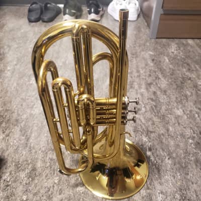 McBrowny Marching Valve Trombone (Flugabone) 90s - Lacquered Brass image 3