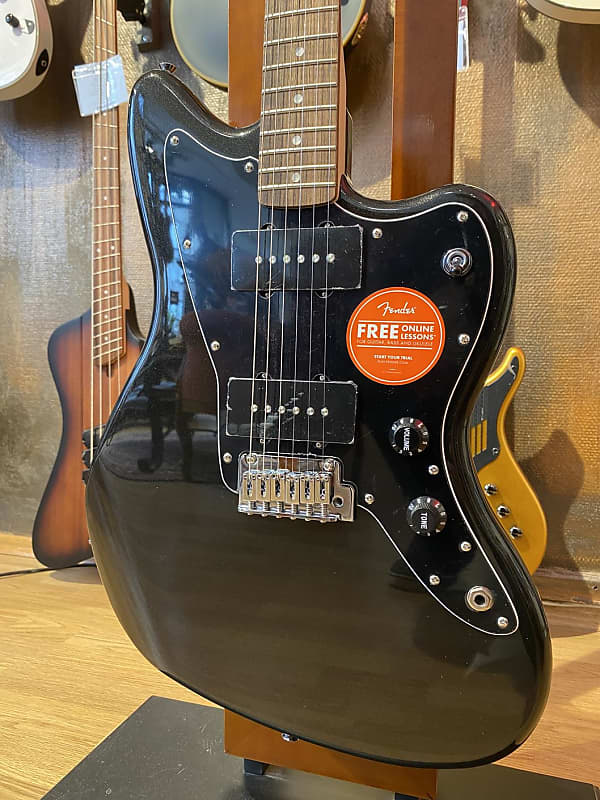 Squier Affinity FSR Jazzmaster Metallic Black | Reverb