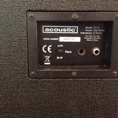 Acoustic B115 250W 1x15 Bass Cabinet Black | Reverb