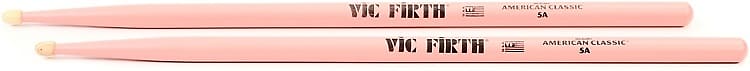 Vic Firth American Classic Drumsticks - 5A - Wood Tip - Pink image 1