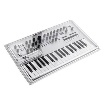 Decksaver Korg Robust Durable Polycarbonate Impact-Resistant Minilogue and Minilogue XD, and Minilogue Bass Synthesizers Cover with control Knobs, Buttons, and Sliders Cutouts image 1