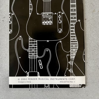 Fender  Owners Manual Case Candy  2002 Black image 2