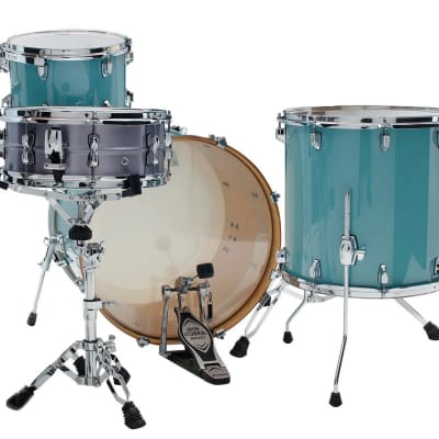 Tama  12/16/22" Superstar Classic Maple Drum Set - Light Emerald Blue Green Lacquer image 2