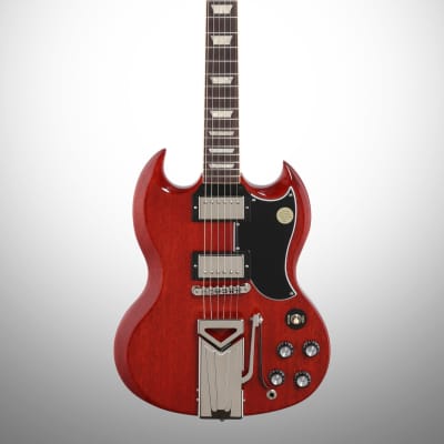 Gibson SG Standard '61 Sideways Vibrola Electric Guitar (with Case), Vintage Cherry image 2