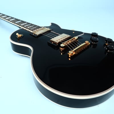 2021 Gibson Les Paul Custom Black Electric Guitar Gold Hardware Custom Shop image 8