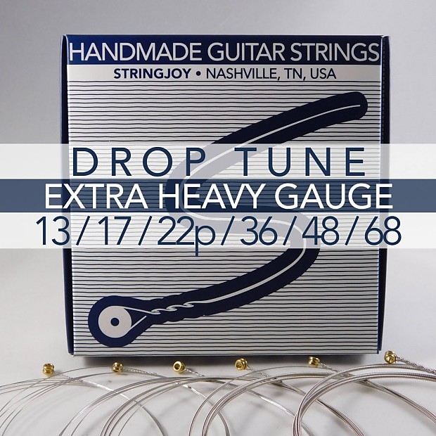 Stringjoy Drop Tune Extra Heavy Gauge 13 68 Nickel Wound Electric Guitar Strings