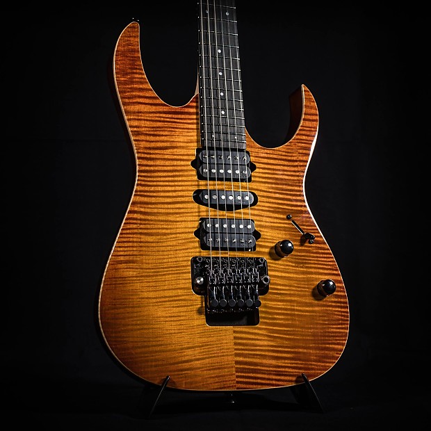 限定セール -SALE J-Custom Ibanez RG7570Z-BBE Flame (AAAA Rutile Brown Bright ギター