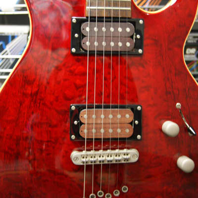 Shine electric guitar with quilted top in red - Made in Korea S/H image 16