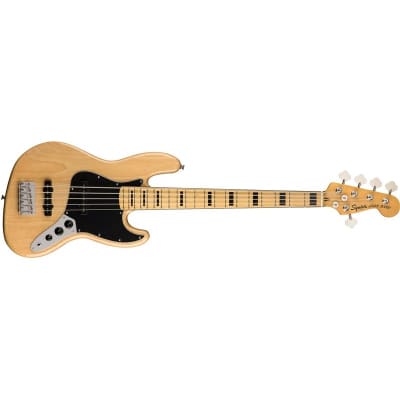 Squier Classic Vibe '70s Jazz Bass V, Maple Fingerboard, Natural image 2