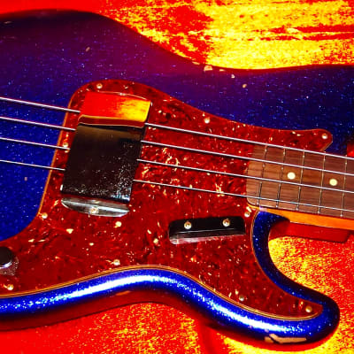 2017 Fender 64 Precision Bass Custom Shop Aged Purple Sparkle L Series image 14
