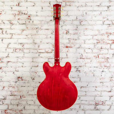 Gibson - 1961 ES-335 Reissue - Semi-Hollow Electric Guitar - Ultra Light Aged 60s Cherry - w/ Black/Yellow Custom Shop Hardshell Case - x1665 image 9