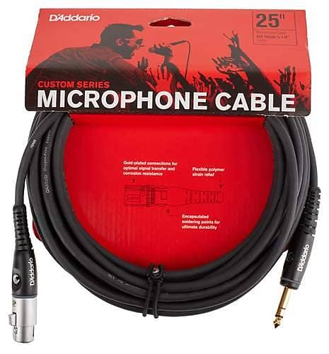 D'Addario Custom Series Microphone Cable |XLR Female To 1/4 Inch 10 Fe 33047650271425 600x600