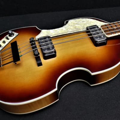 Hofner HCT-500/1L SB Left Handed Contemporary Beatle Bass Hard To Find Brown Sunburst & Hofner CASE image 3