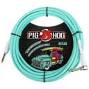Pig Hog PCH20SGR Vintage Series 1/4" TS Straight to Right-Angle Instrument/Guitar Cable - 20' 2010s - Seafoam Green