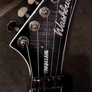 Washburn Parallaxe PXS20FRTBB  Trans Black Flame Top Electric Guitar w/Floyd Rose Demo Video Inside image 6