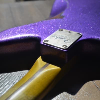 American Fender Jaguar Relic Custom Purple Sparkle image 17