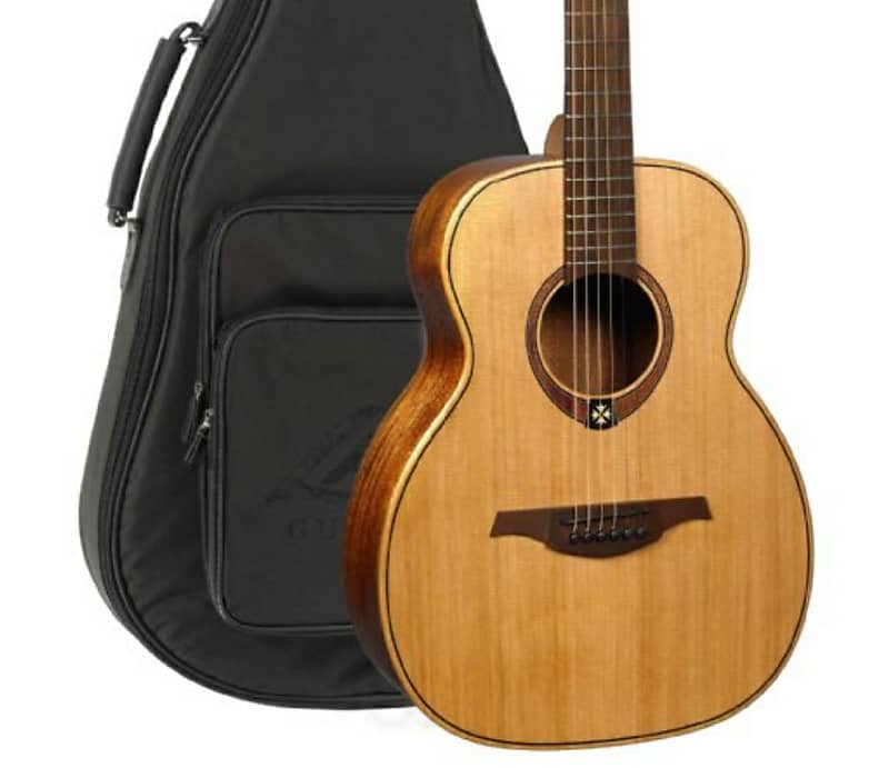 Lag TRAVEL-RC Tramontane Acoustic Travel Guitar. Red Ceder image 1