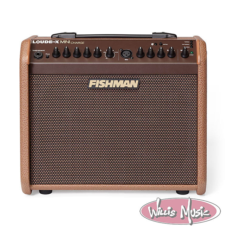 Fishman Loudbox Mini Charge 60-Watt 1x6.5" Battery Powered Acoustic Guitar Combo - Brown image 1