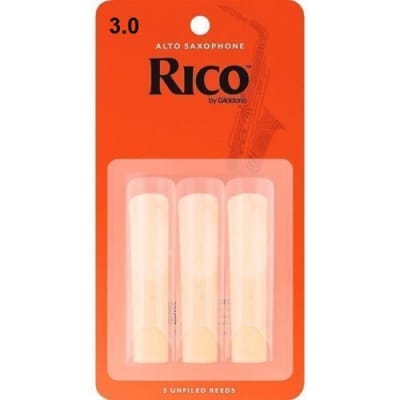 3 Pack of Rico Alto SAX Reed Size 3 Replacement Reeds 3.0 x3 image 1