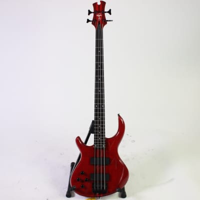 Used Tobias TOBY PRO 4 TRANS RED LEFTY Bass Guitars Red image 5