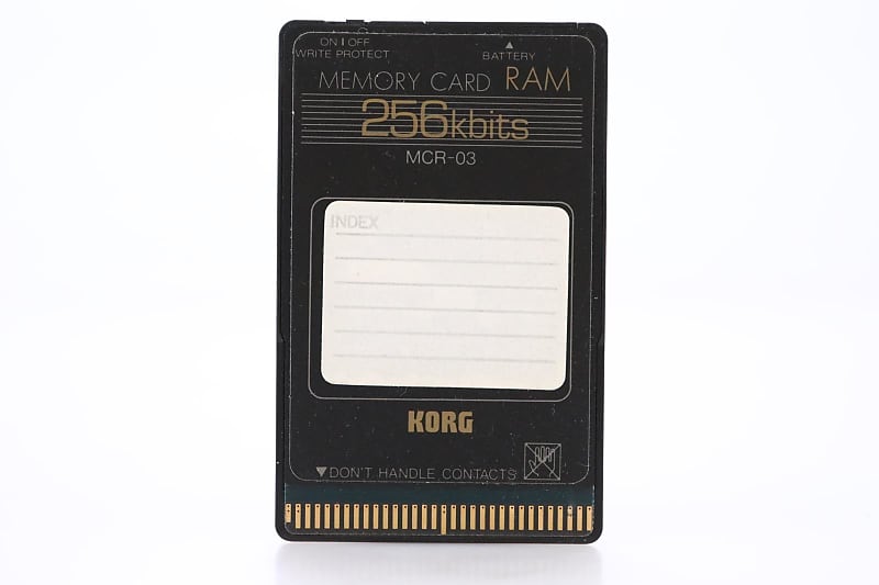 2 Korg MCR-03 256K RAM Memory Cards #51080 | Reverb