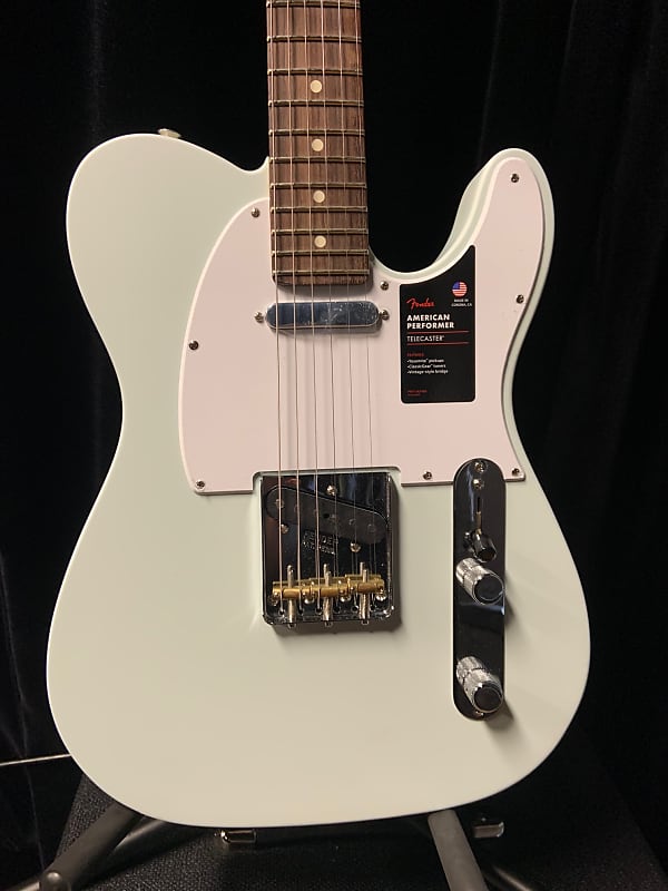 Fender American Performer Telecaster with Rosewood Fretboard 2018 - Present - Satin Sonic Blue image 1