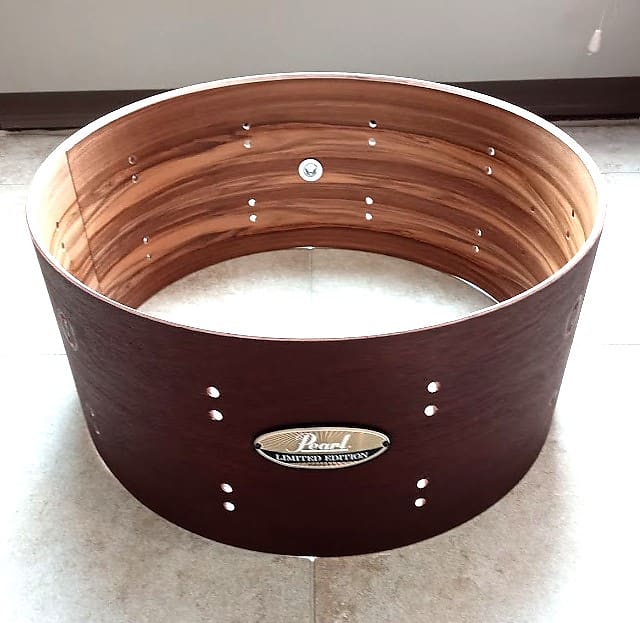 Pearl 14x6.5 mahogany/gum wood snare drum shell (ONLY) Red Satin Mahogany masterworks masters limited edition DIY Free Shipping! image 1