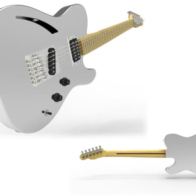 Drewman Guitars DT Guitar Body 2019 Aluminum image 10