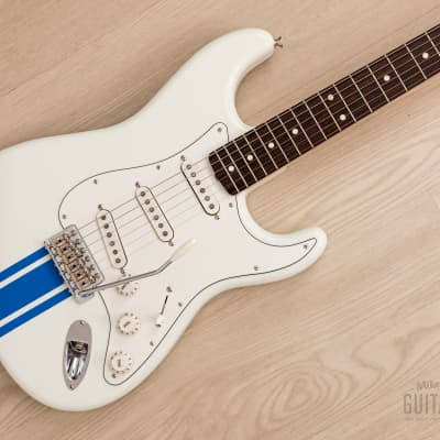 2023 Fender Traditional 60s Stratocaster Olympic White Competition Stripe, Mint w/ Hangtags, Case for sale