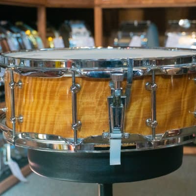 Used Ludwig 5x14 Limited Edition 90th Anniversary Classic Maple Snare Drum  in African Satinwood | Reverb