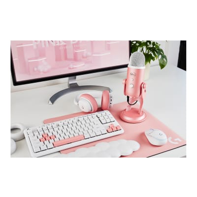 Blue Yeti Premium USB Gaming Microphone for Streaming, PC, Podcast, Studio,  Computer Mic (Pink Dawn) Bundle with C920S Pro HD Webcam with Adjustable  Light, and 4-Port USB (3 Items)