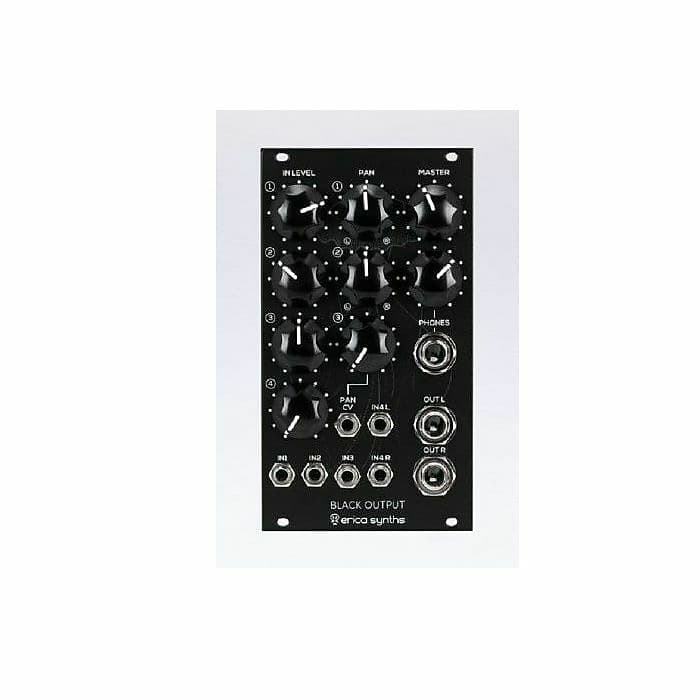 Erica Synths Black Output v2 Output Mixer & Stereo Panner Module image 1