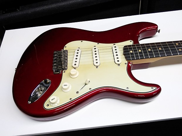 1964 Fender Vintage Stratocaster Modified Guitar w/OHSC Candy Apple Red image 1