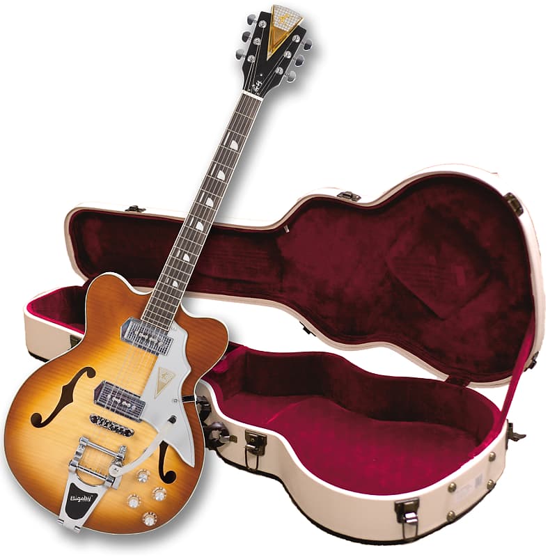 Kay "Barely Used" Reissue Ice Tea "Jazz II" Electric Guitar FREE $250 Case- K775VS-Clapton's Choice image 1