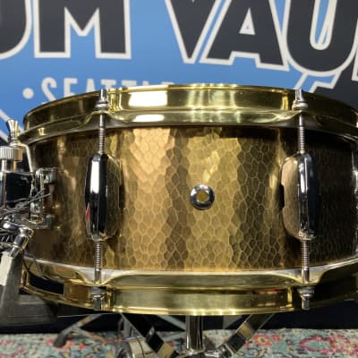Tama - 14"x5.5" STAR Reserve Snare Drum 2013, Hand Hammered Brass, MINT! image 7