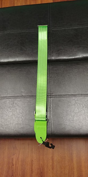 Lime green shop guitar strap