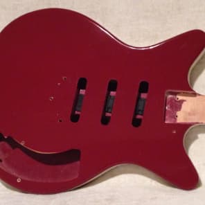 Danelectro DC-3 BODY PROJECT ONLY 1999 Commie Red image 1