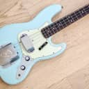 1997 Fender Custom Shop '62 Jazz Bass Stack Knob Cunetto Relic Sonic Blue w/ Case, Tags